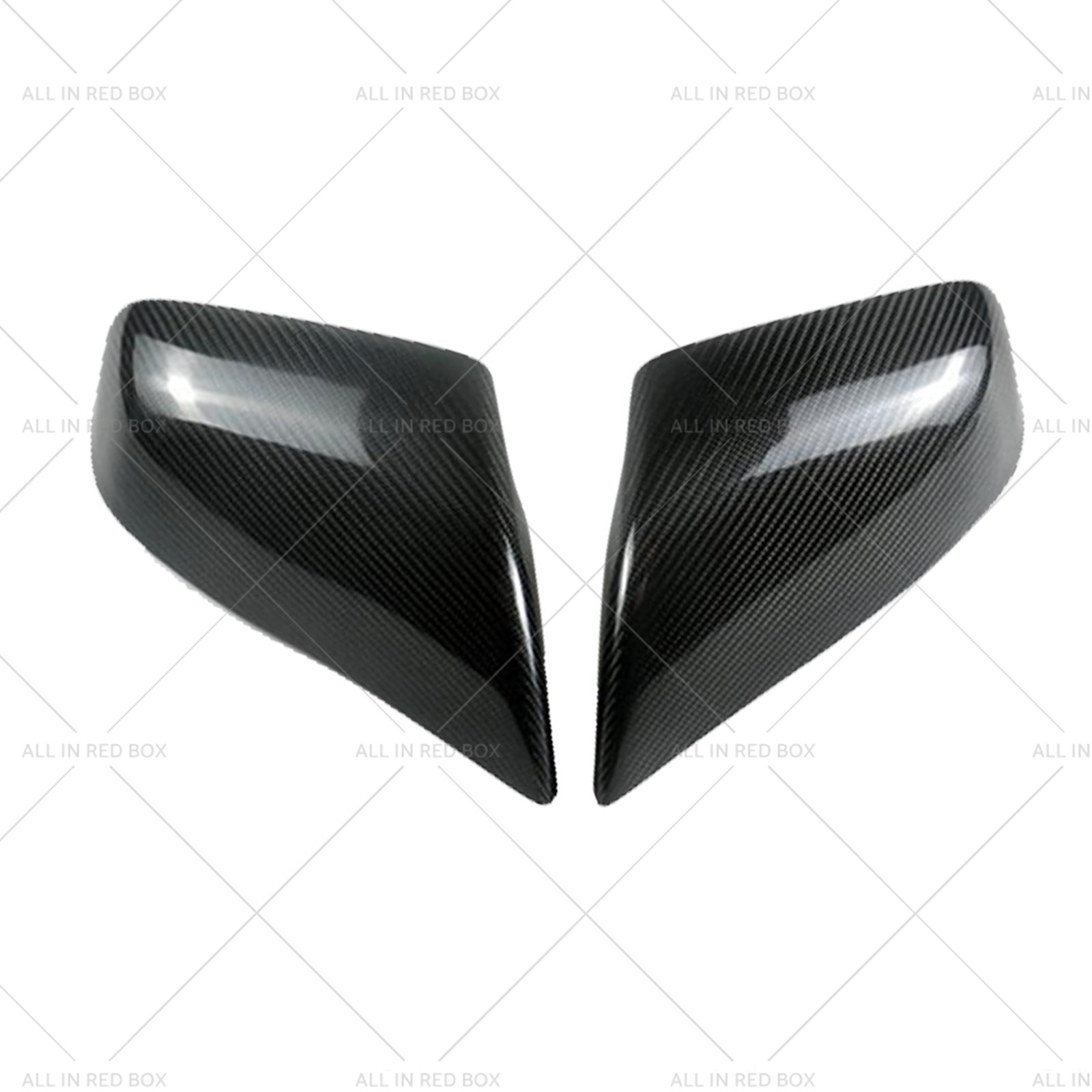 2x Real Carbon Fiber Wing Side Mirror Cover Trim Suitable For Tesla Model S-2