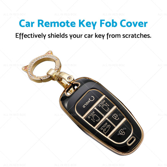 6Button TPU Car Remote Key Fob Cover Suitable ForHyundai Sonata Tucson Santa Fe-1