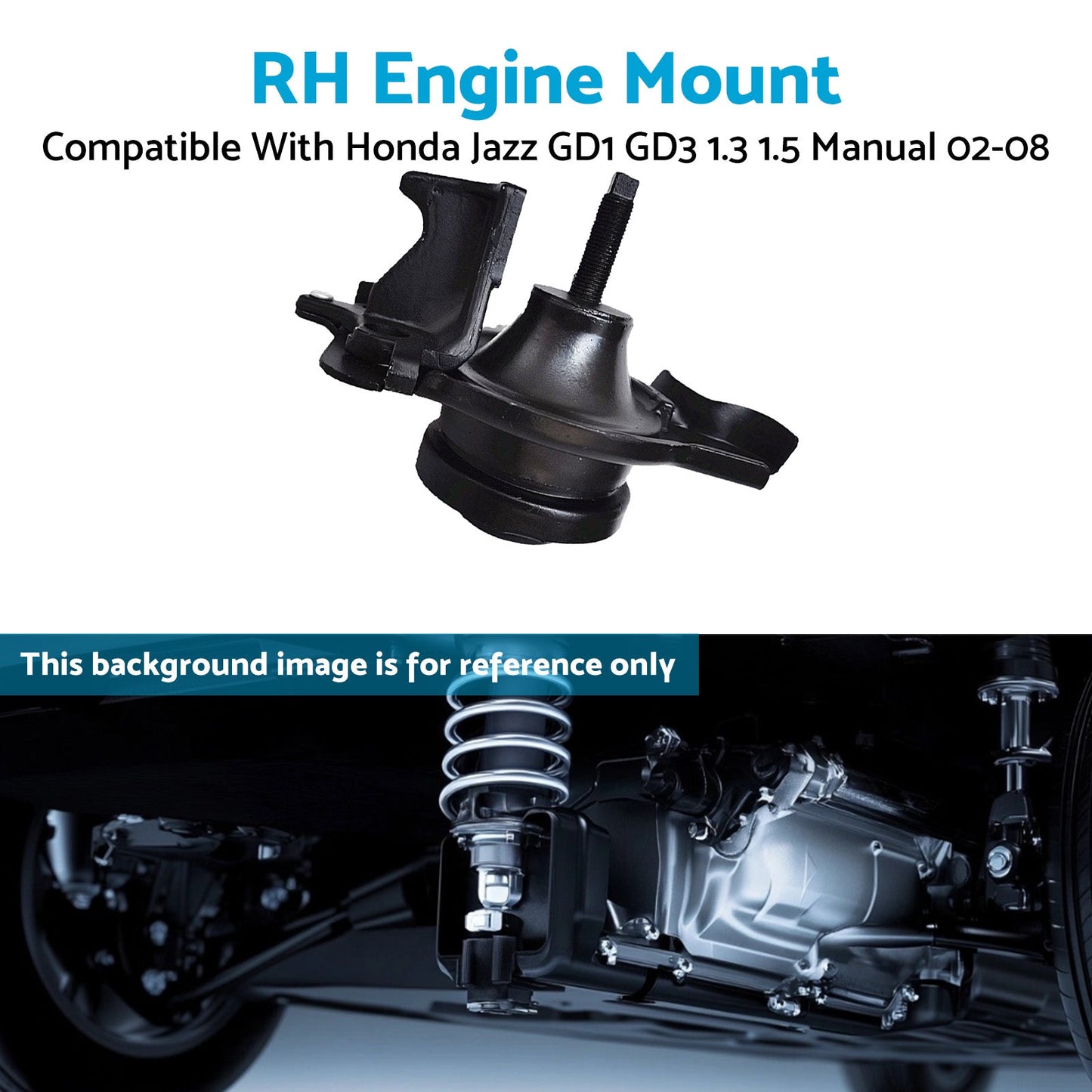 Engine Mount Right Suitable For Honda Jazz GD1 GD3 L13A1 L15A1 Manual 2002-2008-3