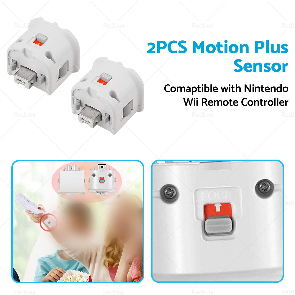 2 PCS Motion Plus Adapter Sensor Suitable For Nintendo Wii Remote Controller-2