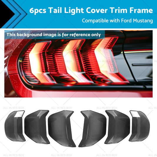 6pcs Car Tail Light Lamp Cover Trim Frame Suitable for Ford Mustang GT 2018-2022-0