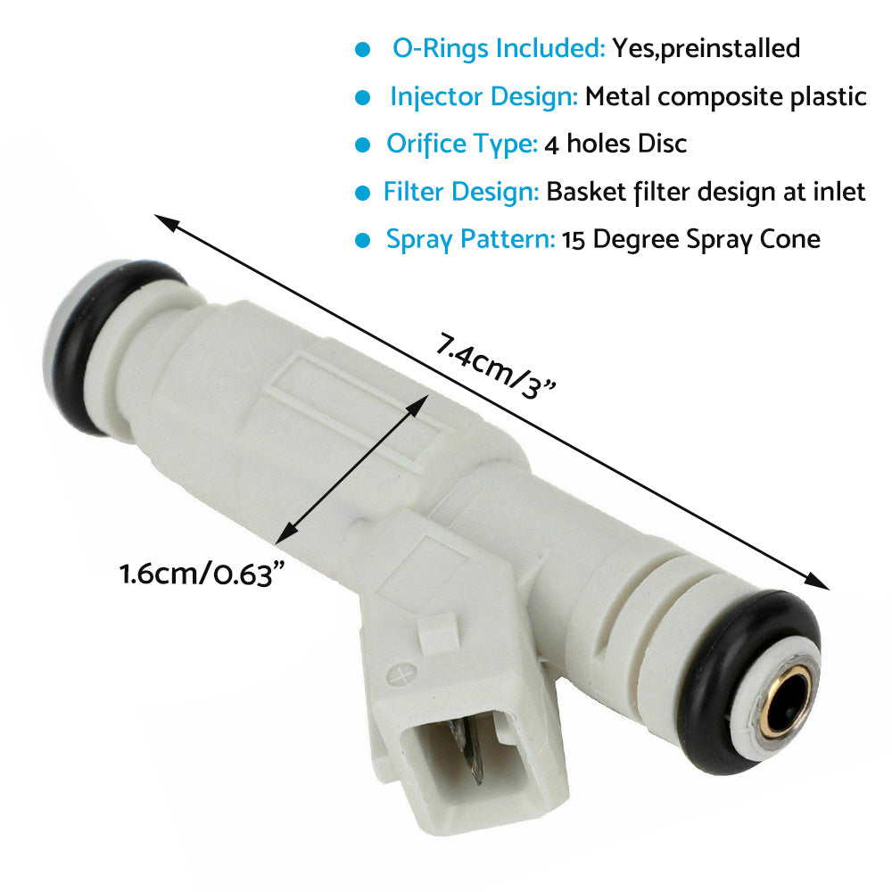 6x Fuel Injectors Suitable For Holden Commodore, Calais & Statesman 3.8L V6 – 0280155868-3