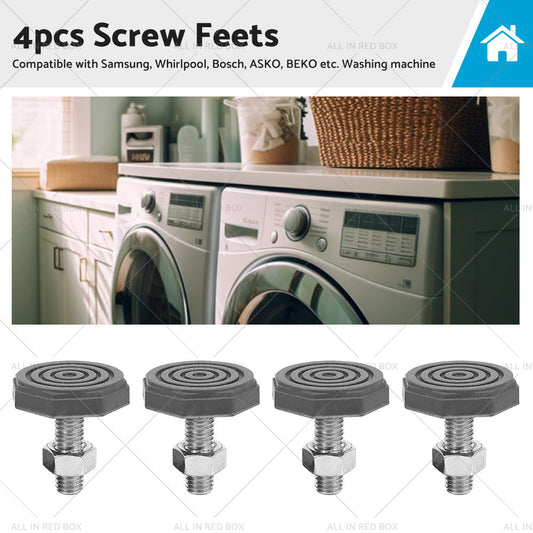 4 Universal Front Loader Washing Machine Screw Feet Leg M10 Suitable for Samsung-0