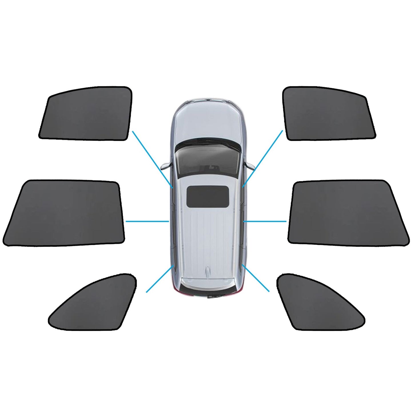 Magnetic Mesh Sun Blind Shade Suitable for Subaru Outback 20-25 On Front / Rear-0
