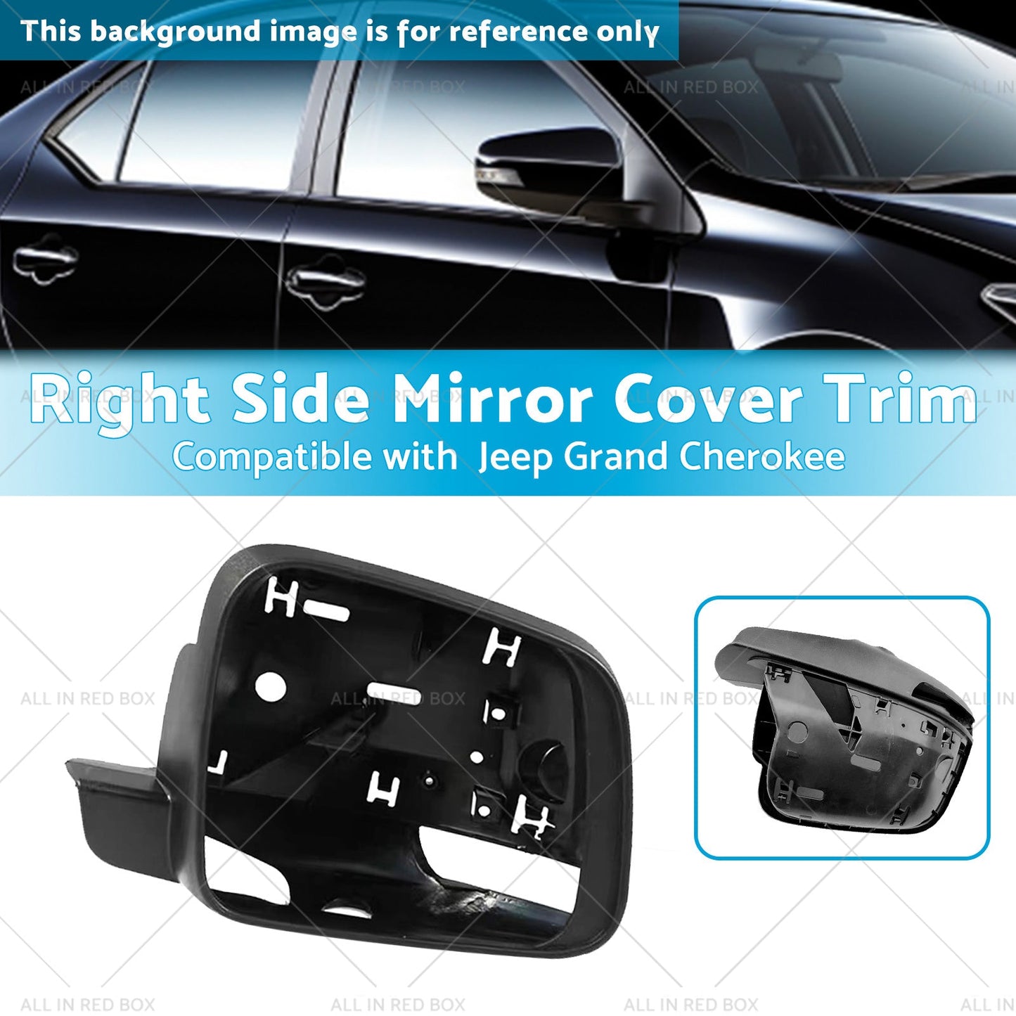 Right Side Mirror Cover Trim Frame Suitable for Jeep Grand CherokeeWK 2010-on-2