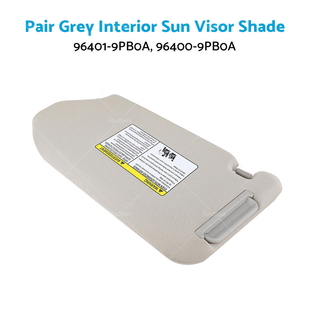 RH  LH Interior Sun Visor Shade Grey Fits For Nissan Pathfinder 13-18 R52 Wagon-1