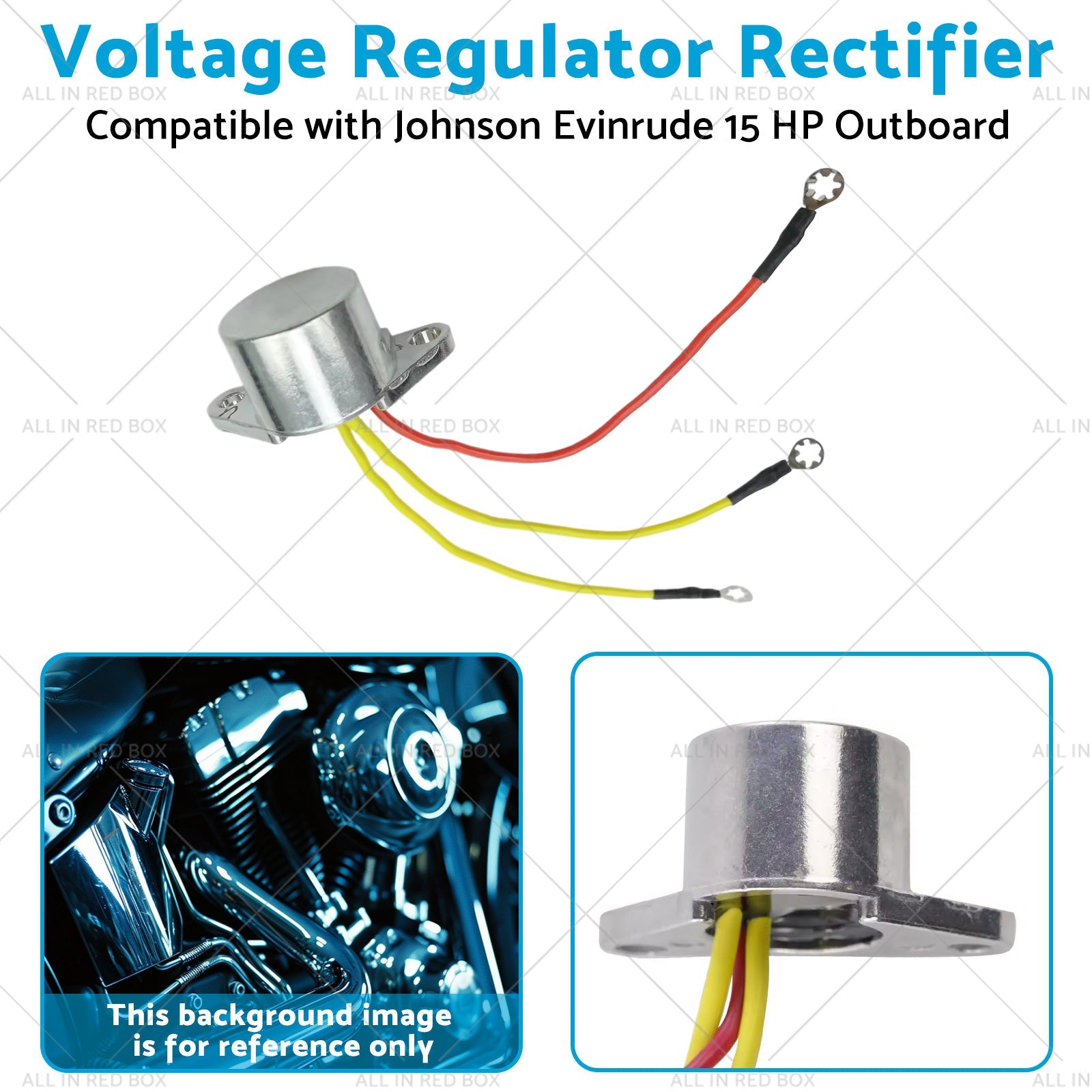 Voltage Regulator Rectifier 3 Wire Suitable for Johnson Evinrude 15 HP Outboard-2