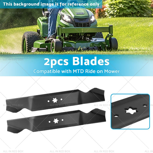 2x Blades Suitable for 38inch MTD Ride on Mowers 6 Point Centre Hole 742-0654-1