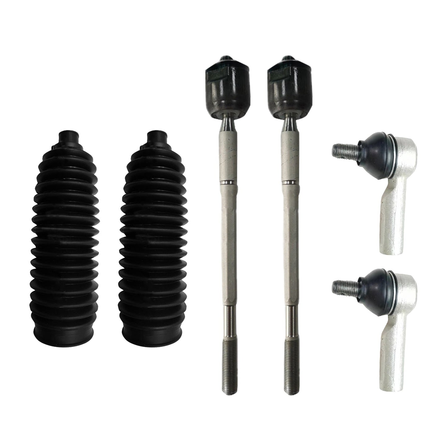 6PCS Inner Rack Tie Rod End Kit Suitablefor 05-15 Toyota Hilux 4WD GGN25R KUN26R-0