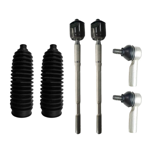 6PCS Inner Rack Tie Rod End Kit Suitablefor 05-15 Toyota Hilux 4WD GGN25R KUN26R-0