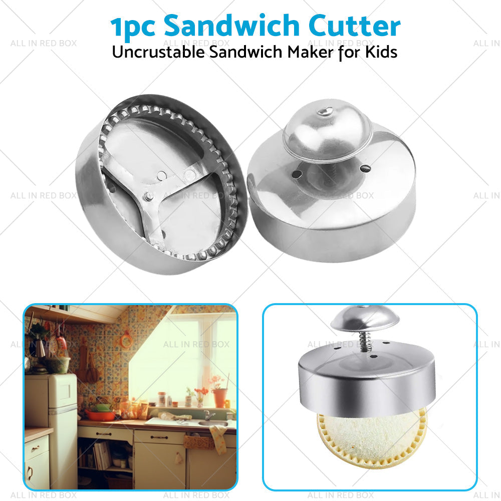 Uncrustable Sandwich Cutter Sealer Maker 304 Stainless Steel 3. 5 inch for Kids-3