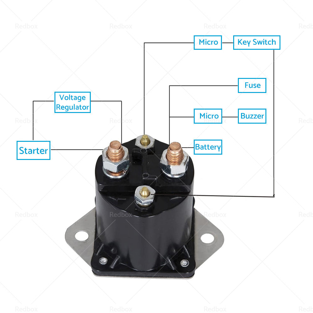 Solenoid Valve Suitable For Club Car Golf Cart 1984 up DS Precedent 4 Terminal-1