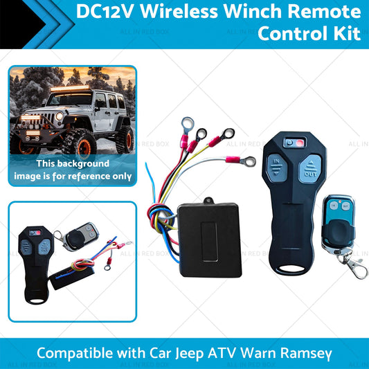 DC12V Wireless Winch Remote Control Kit Suitable for Car Jeep ATV Warn Ramsey-1