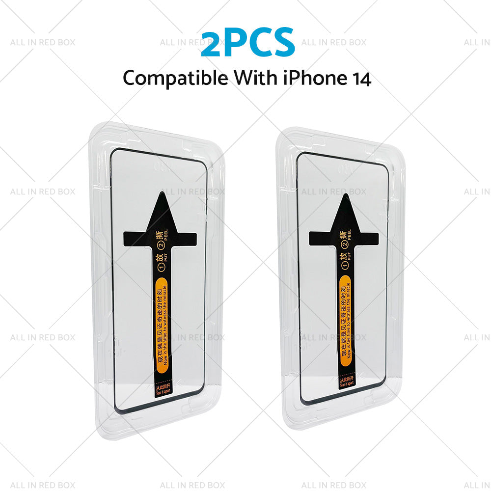 2PCS Tempered Glass Screen Protector Suitable For iPhone 14/ Pro/ Max/ Plus-2