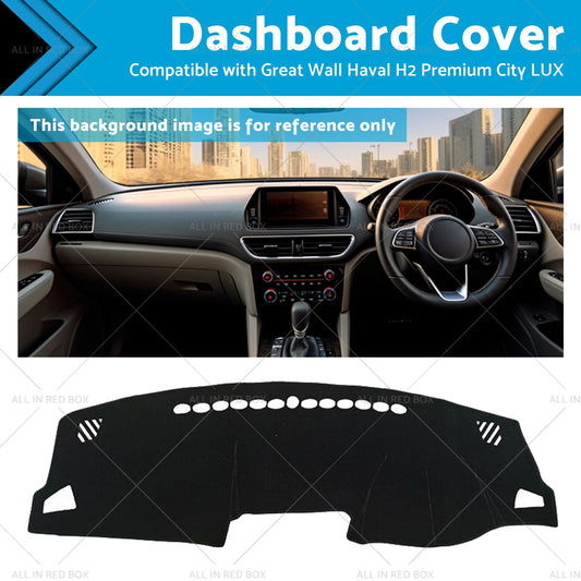 Black Non-Slip Dash Mat Suitable For Haval H2 Premium City LUX 2015-2020 2WD-0
