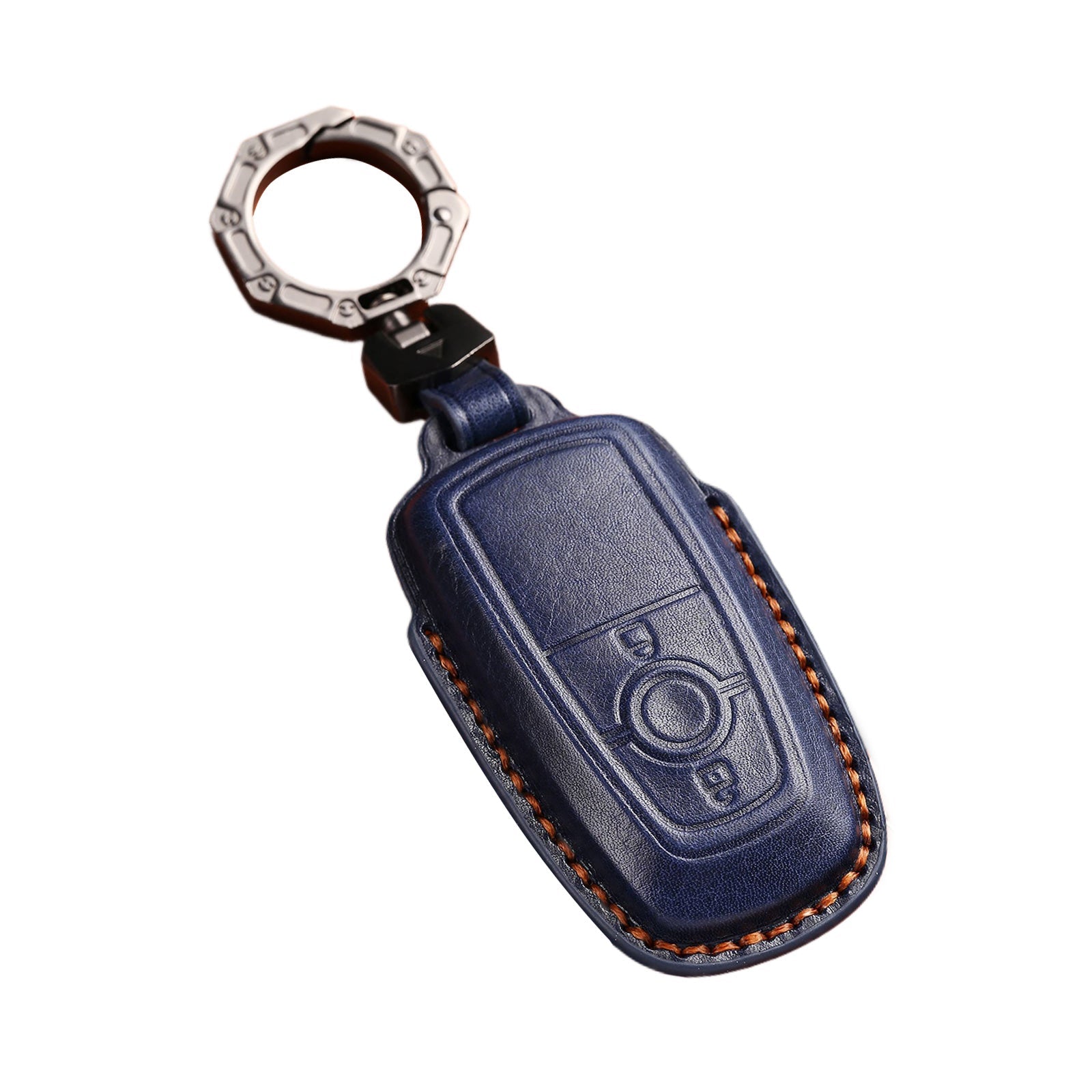 Leather Car Remote Key Fob Cover Case Suitable For Ford Next Gen Ranger 2022-2023-1