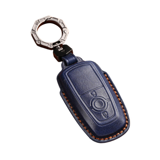 Leather Car Remote Key Fob Cover Case Suitable For Ford Next Gen Ranger 2022-2023-1