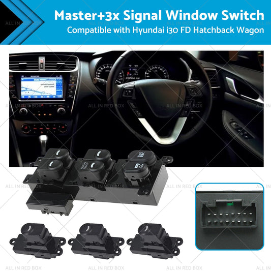 Master3x Signal Window Switch Suitable For Hyundai I30 FD Hatchback Wagon 07-12-0