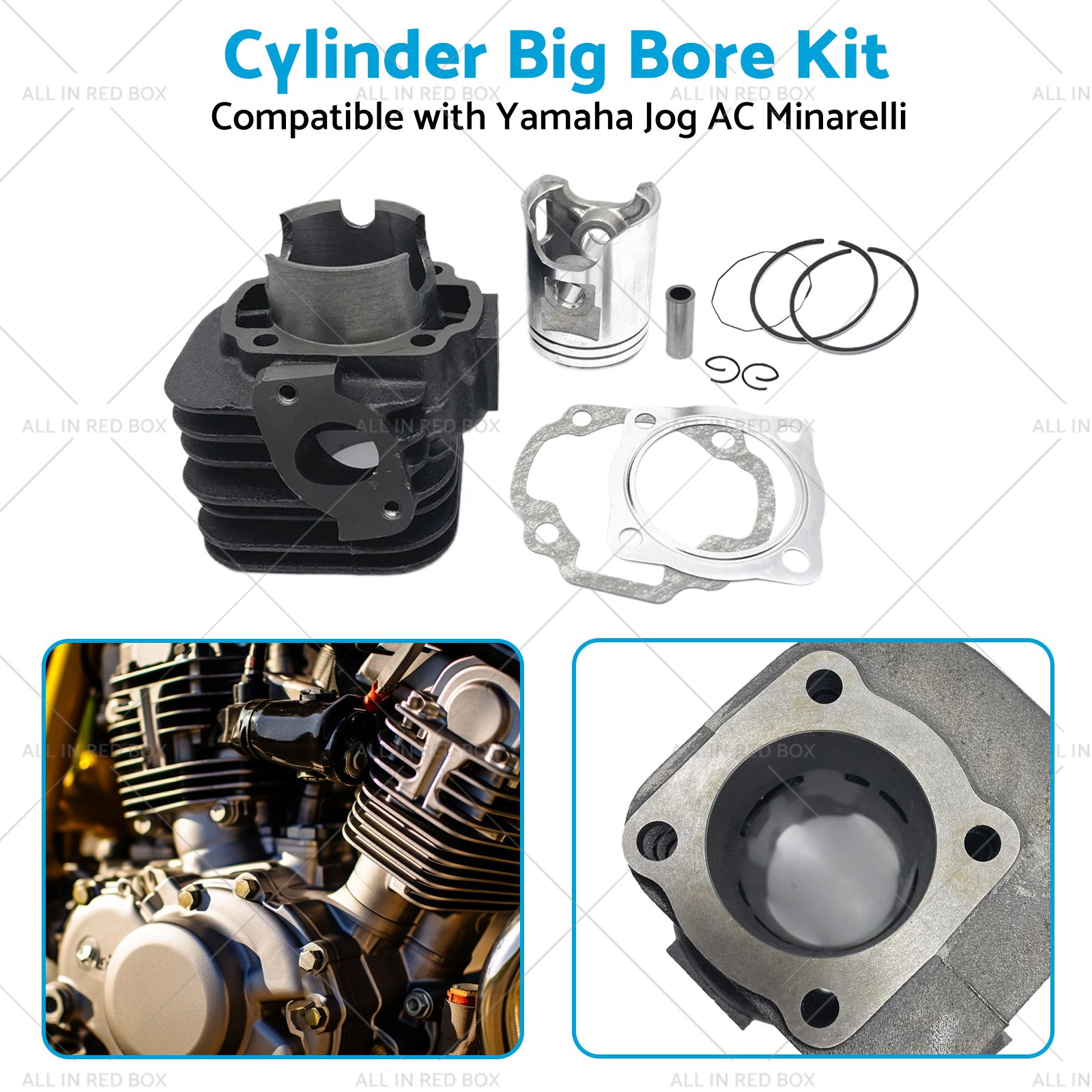 50mm Cylinder Big Bore Kit Suitable For Yamaha Jog 90cc Minarelli 2 Stroke-4