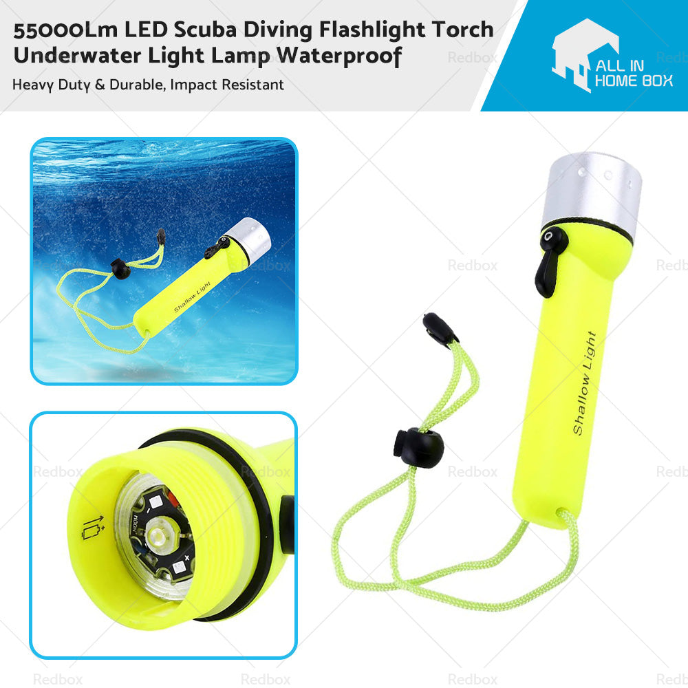 55000Lm LED Scuba Diving Flashlight Torch Underwater Light Lamp Waterproof-0