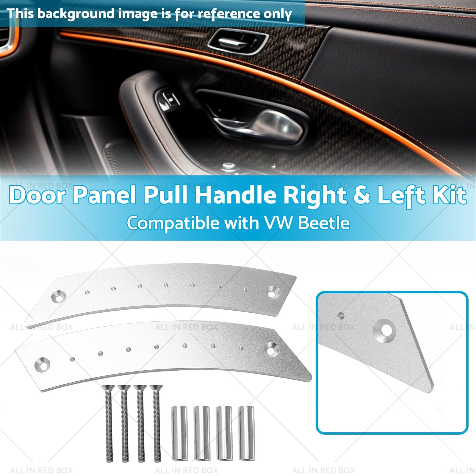 Aluminum Door Panel Pull Handle Right and Left Kit Suitable For VW Beetle 1998-2010-2