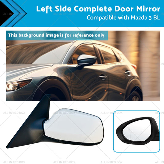 Left Door Mirror Suitable for Mazda 3 BL 2009-2013 NO Indicator White-0