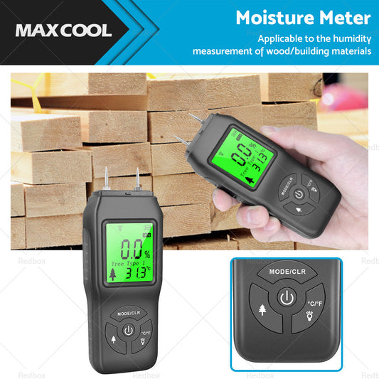 2-Pin Digital LCD Moisture Meter Damp Detector Wood Humidity CaravanTester Tool-0