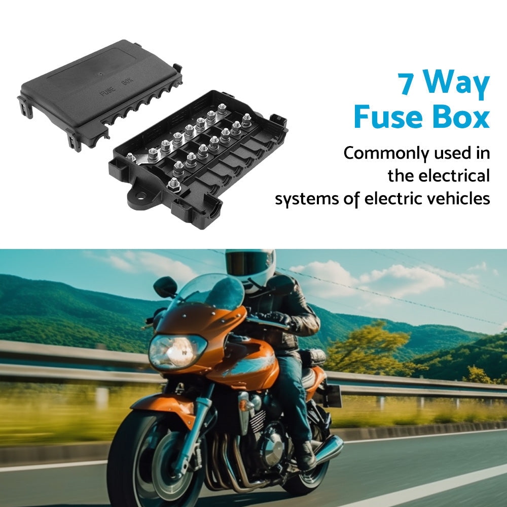 7 Way Multi Fuse Block Box Holder Car Auto Battery 12-32V-4