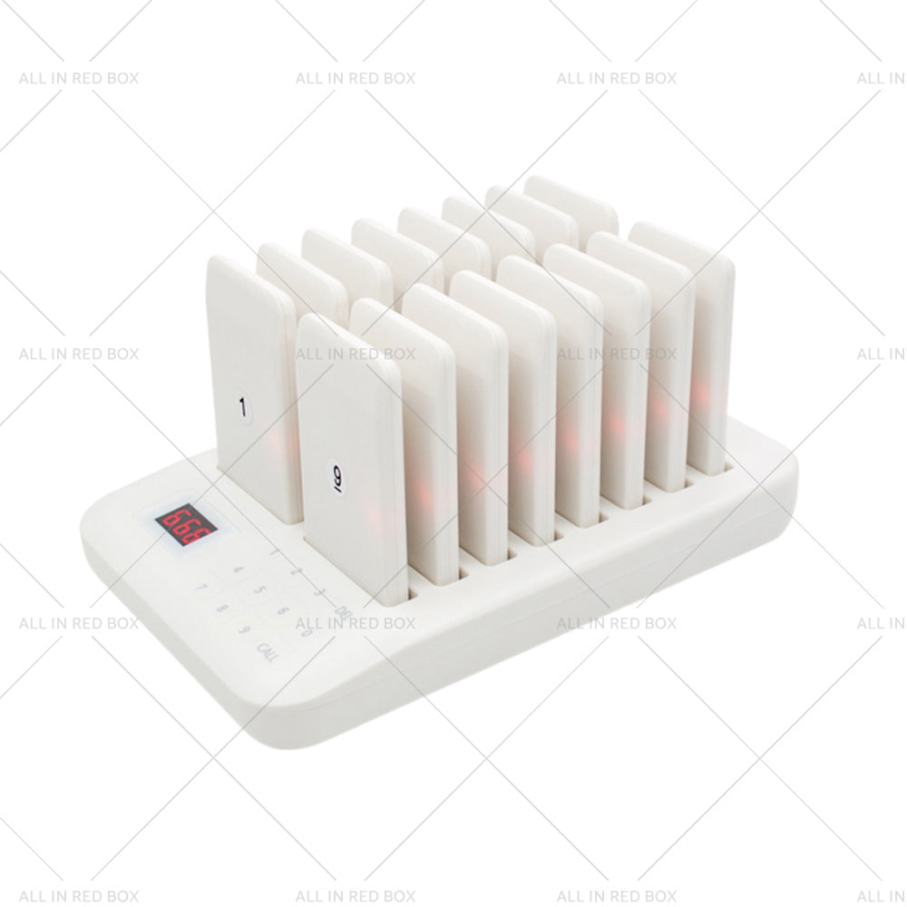 16 Restaurant Coaster Pager Guest Call Wireless Paging Queuing Calling System AU-2