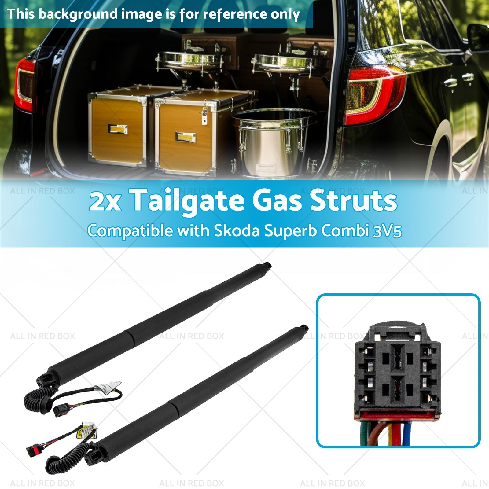 3V9827851B 2x Electric Tailgate Gas Struts Suitable for Skoda Superb Combi 3V5-2