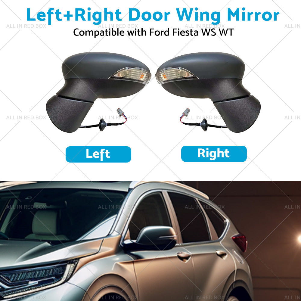 RH  LH Pair Electric Door Mirror No Heat Suitable For Ford Fiesta WS WT 08~17-3