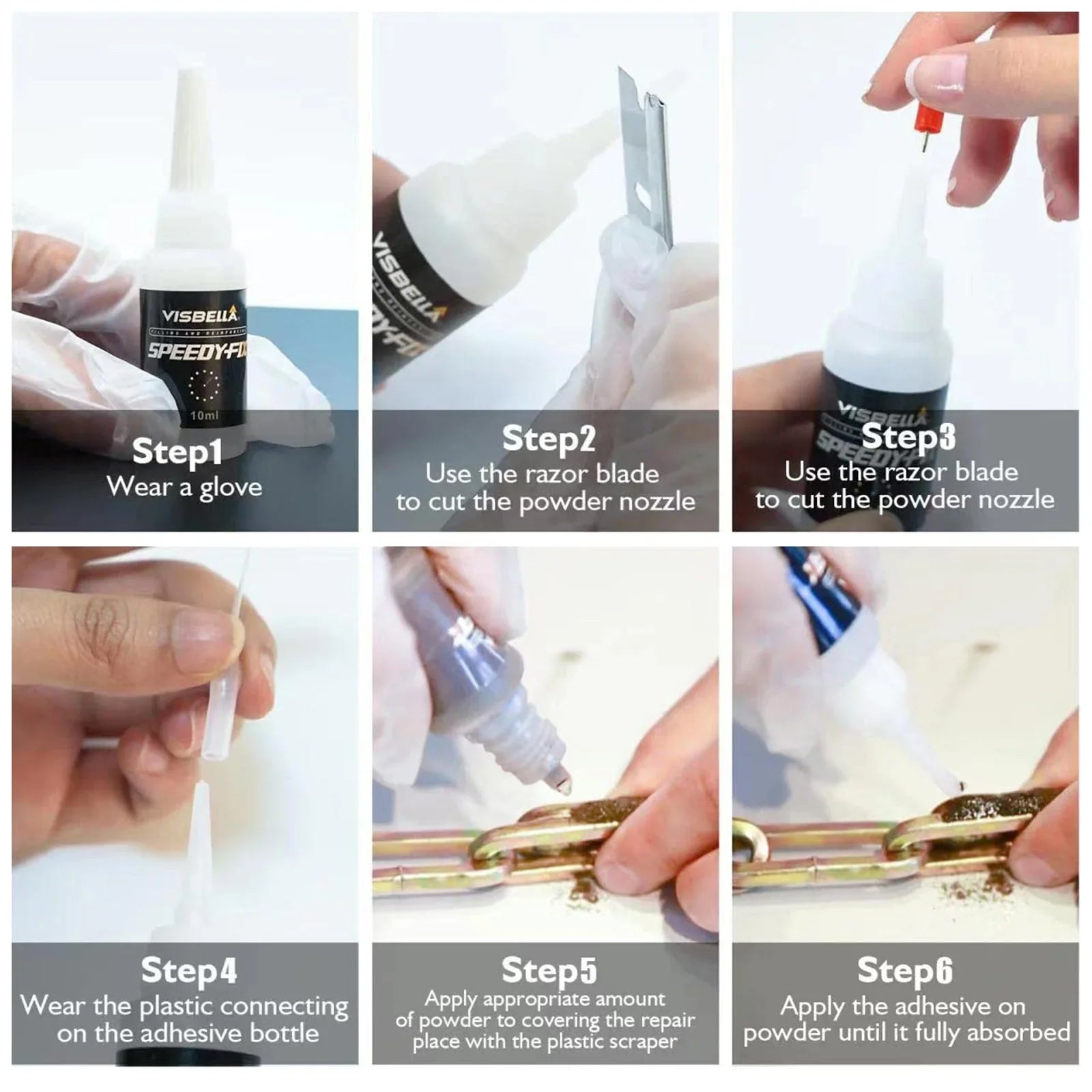 Strong Powder Adhesive Repair Kit – 7s Quick Bonding Glue for Multi-Surface Fixing-3