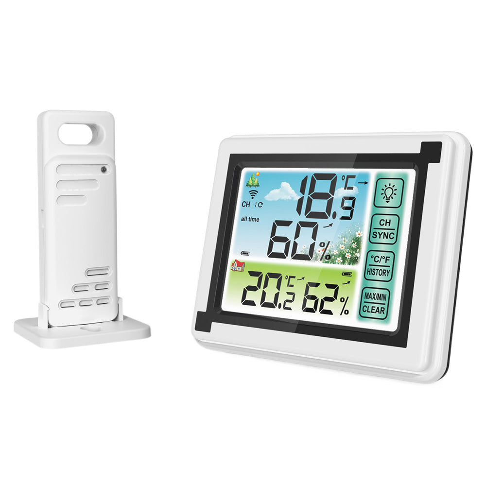 Wireless Weather Station Thermometer Digital Temperature Humidity Monitor Home-0