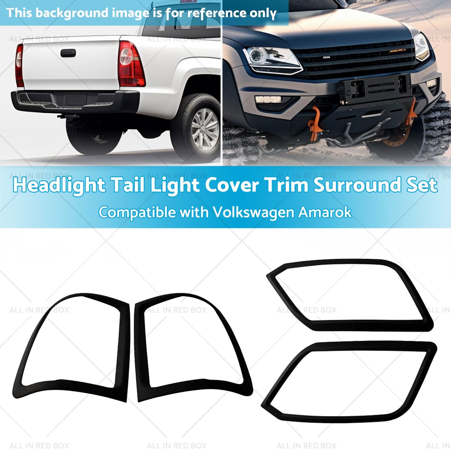 Headlight Tail Light Cover Trim Surround Set Suitablefor Volkswagen Amarok 09-22-2