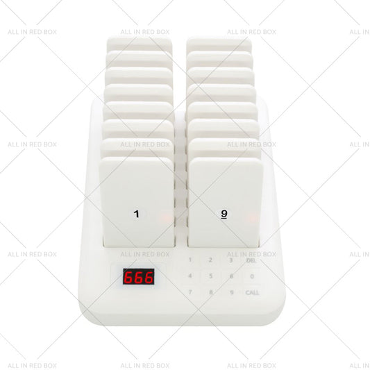 16 Restaurant Coaster Pager Guest Call Wireless Paging Queuing Calling System AU-1