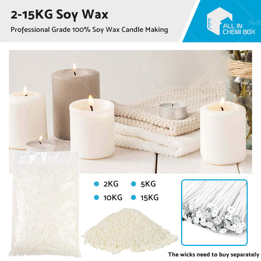 5KG Bulk 100percent Pure Soy Wax Natural Kosher Candle Making Supplies Crafts AU-1