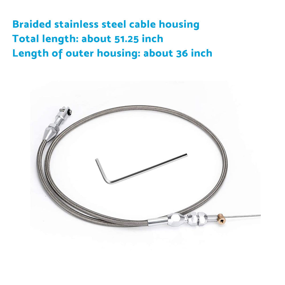36 inch  Braided Throttle Cable Kit Suitable For 97-07 Chevrolet LS1 4. 8 5. 3 5. 7 6. 0-3