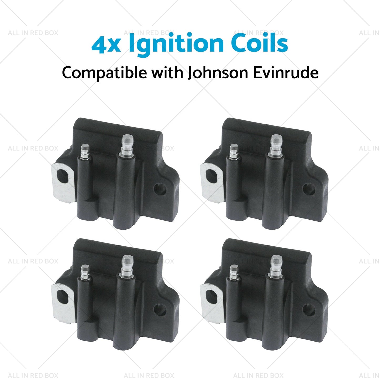 4x Ignition Coils Suitable for Johnson or Evinrude 2-Stroke 8-300HP Motor 582508-1