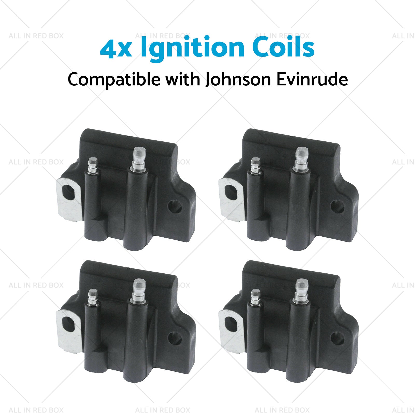 4x Ignition Coils Suitable for Johnson or Evinrude 2-Stroke 8-300HP Motor 582508-1