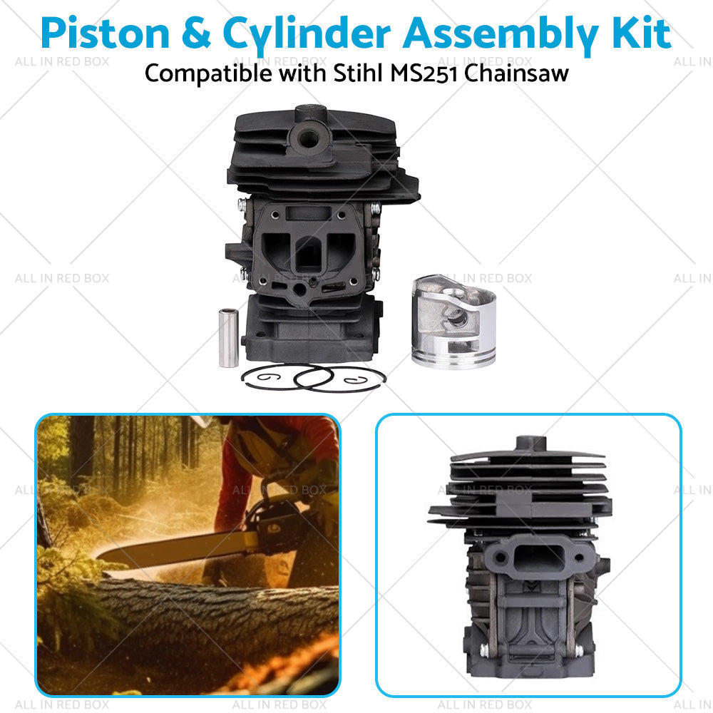 Piston  and  Cylinder Kit 44mm 1143 020 1207 Suitable For Stihl MS251 Chainsaw-3