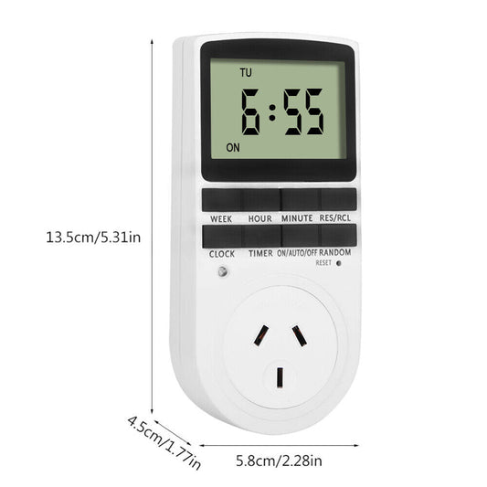 2Pcs 240V LCD Digital Timer Switch Automation Socket Electric Programmable Power-1