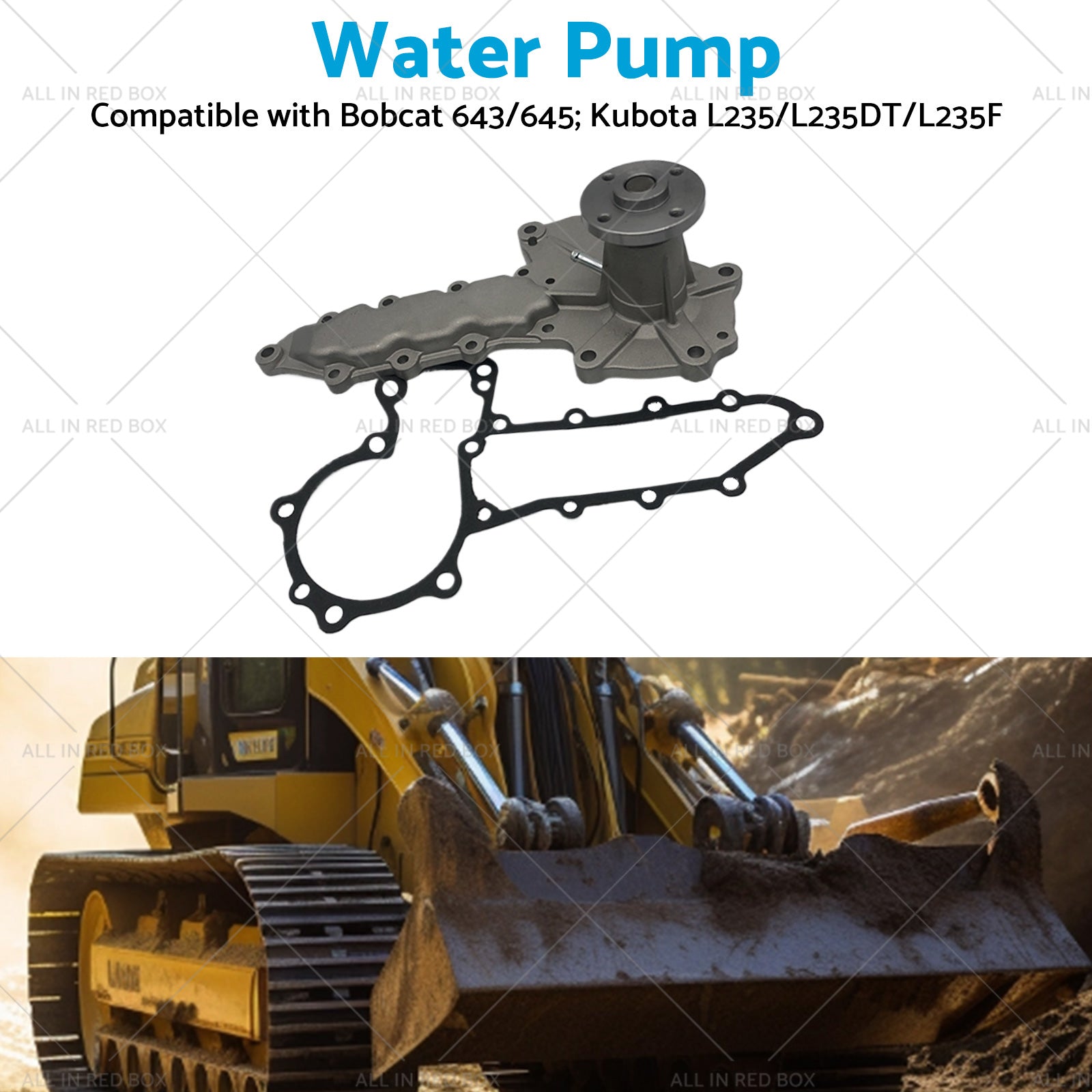 Water Pump Suitable For Bobcat Kubota D1102 D1302 D1402 V1502 V1702 V1902 V2203-3
