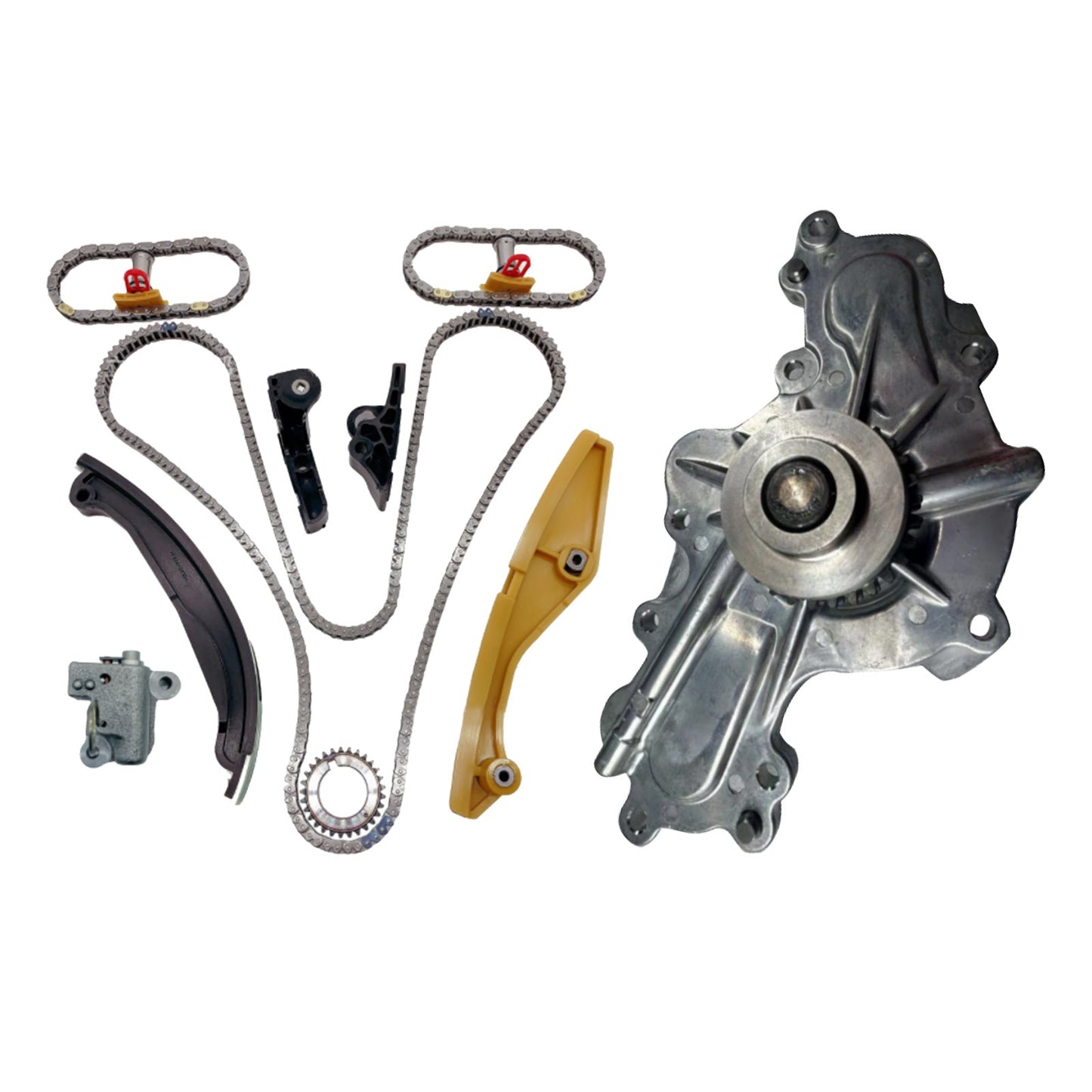 Timing Chain Kit & Water Pump Suitable For Ford Edge Explorer F150 Flex Mustang 3.5L 3.7L 5.0L-0