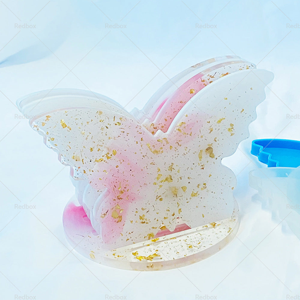 Epoxy Resin 4PCS Butterfly Shaped Coaster molds  Holder Mold for Silicone Resin-4