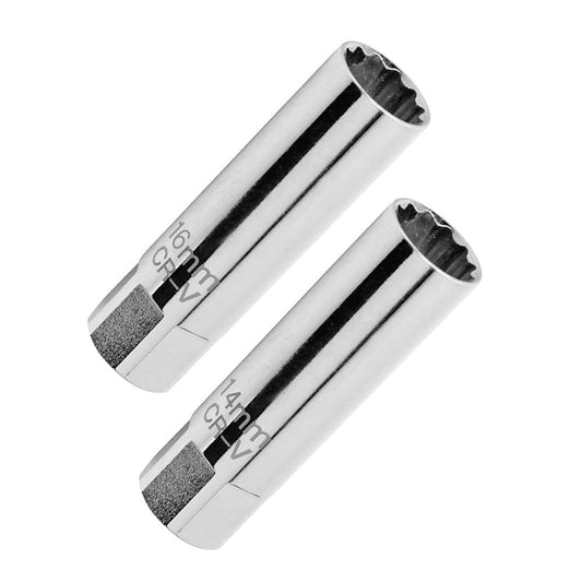 14mm and 16mm 12 Point Deep Thin Wall Spark Plug Socket 3/8 Inch Drive Suitable For Auto Car Removal-0