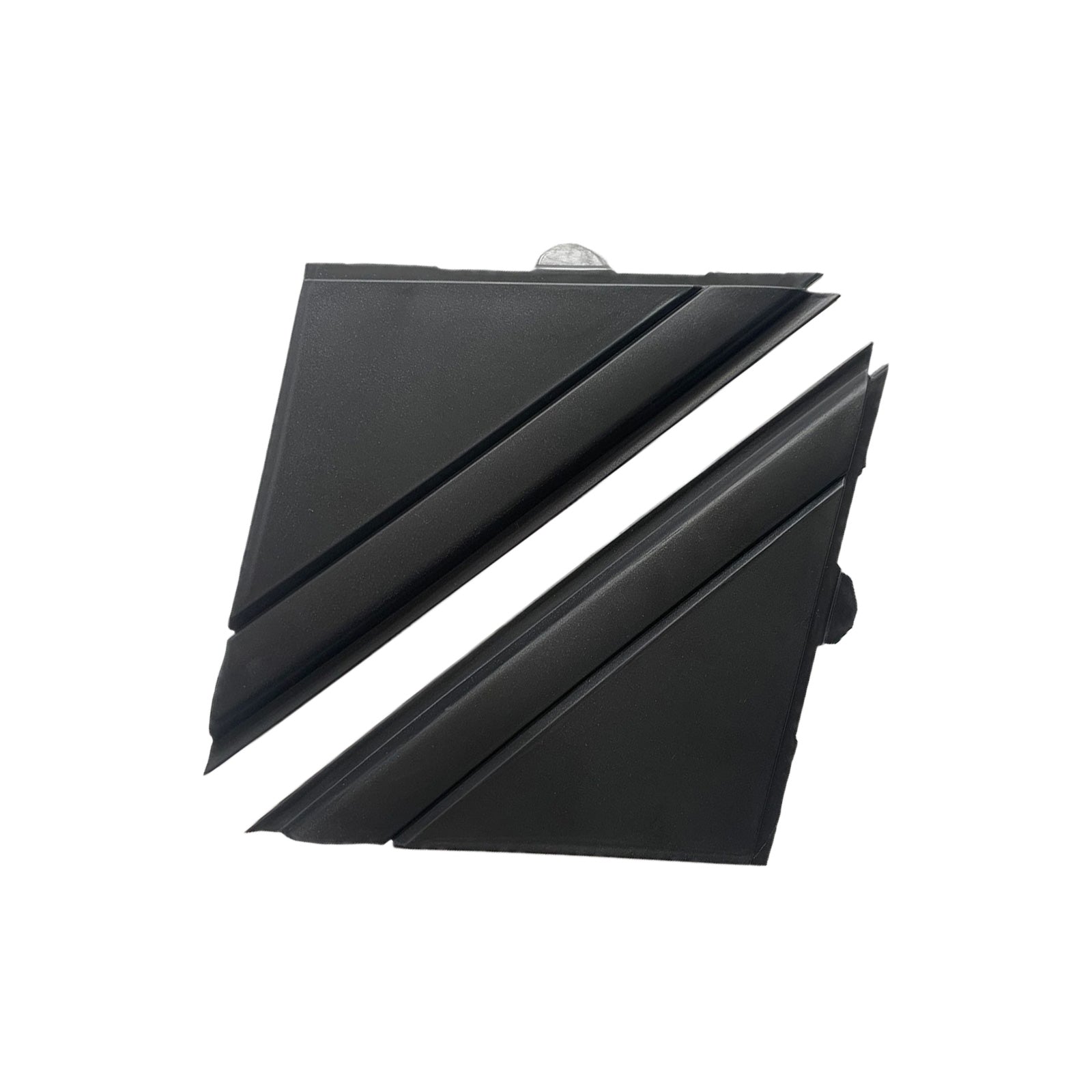 Matte Black Rear Mirror Triangle Trim Plate Suitable For Fiat 500 2012-2019-1