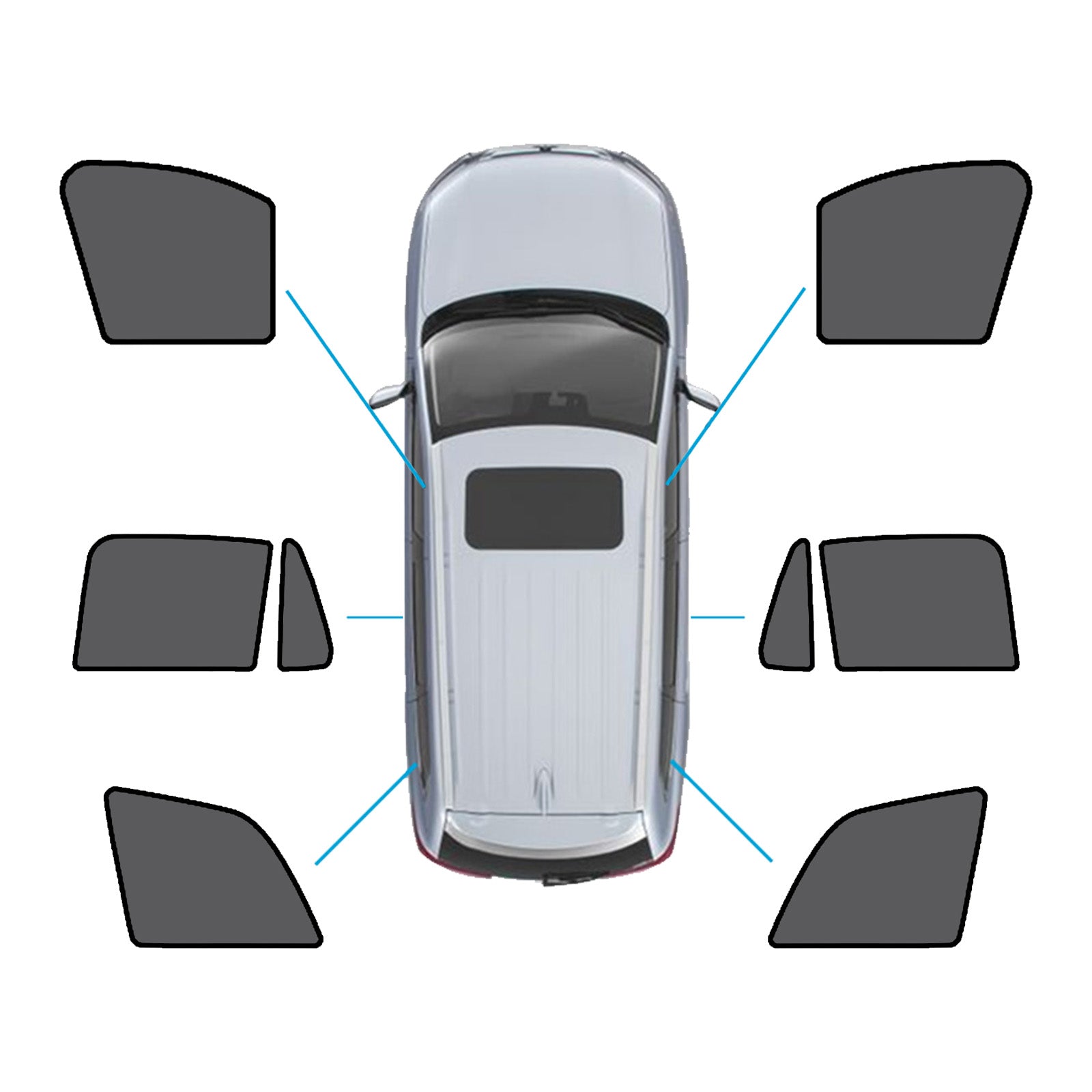 Magnetic Mesh Sun Blind Shades Suitable for Volvo XC90 2015-Current On Front/Rear-0