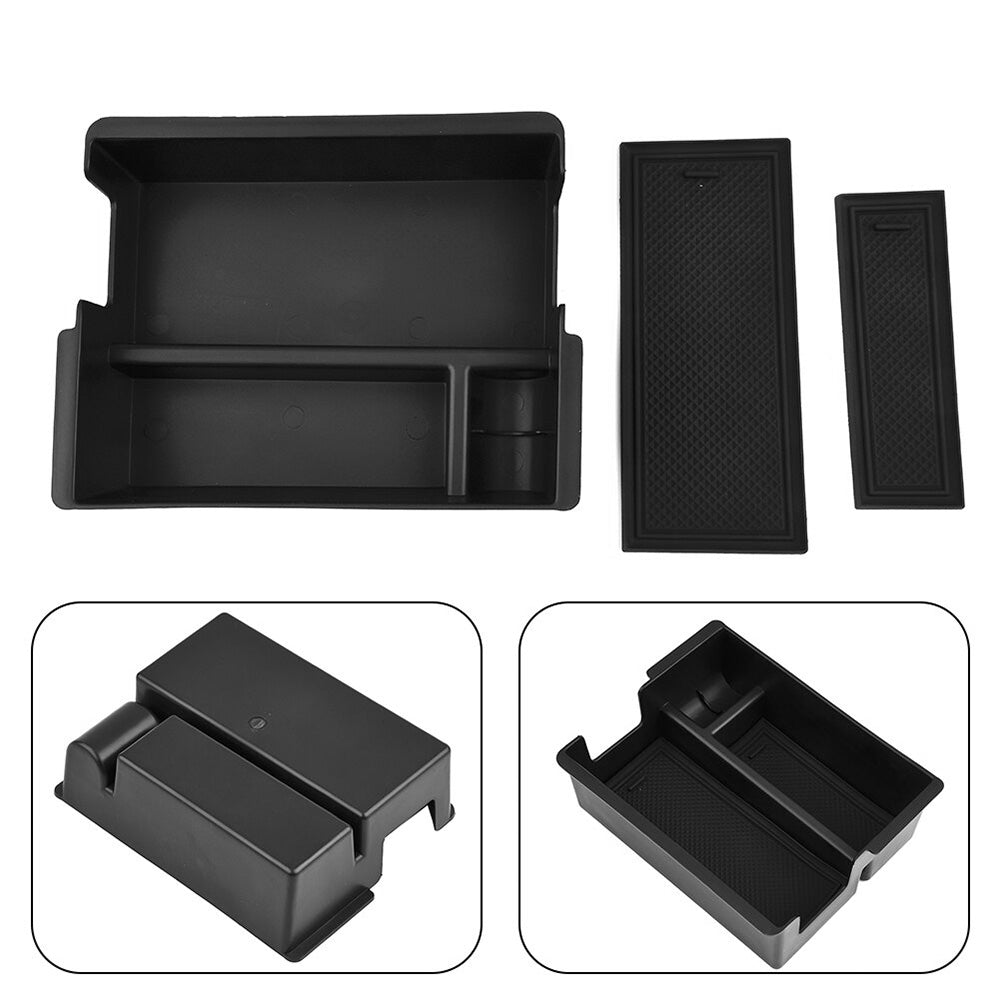 Black Center Console Armrest Storage Box Tray Suitable For Isuzu D-Max / DMAX-3