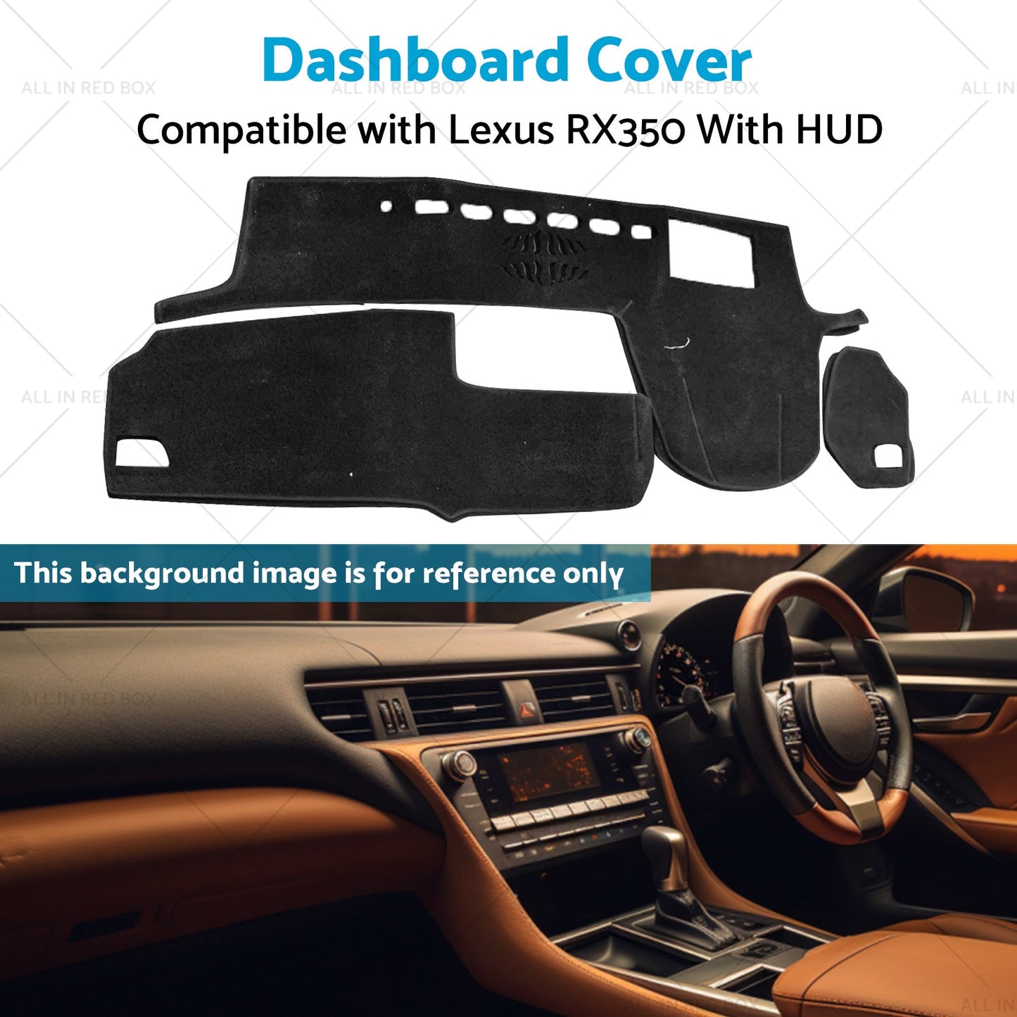 Non-Slip Dash Mat Suitable For Lexus RX RX350 2016-2020 With HUD Dashboard Cover-3