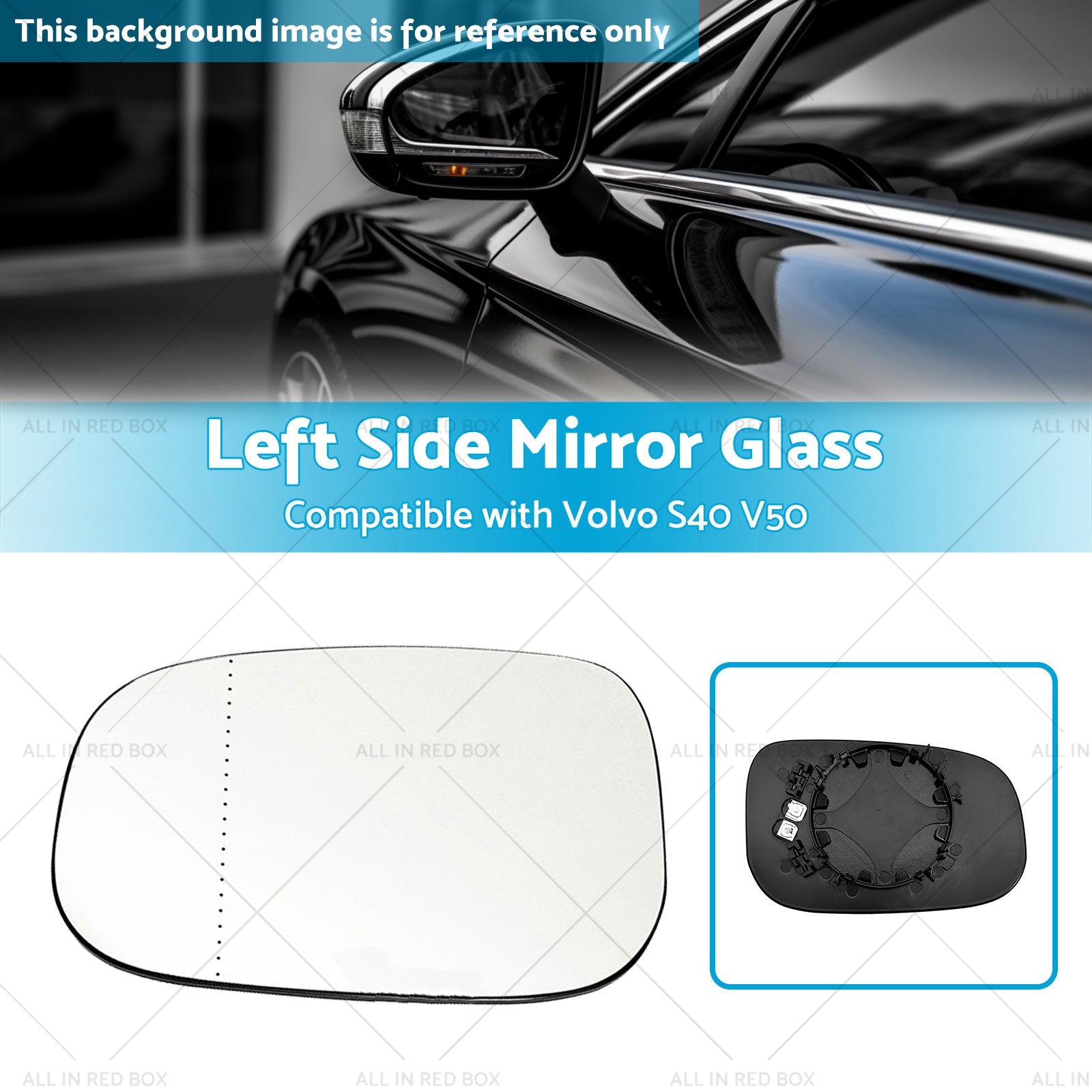 Left Side Mirror Glass Suitable for Volvo S40 M V50 T5 04-12 Large Blinker Type?-2